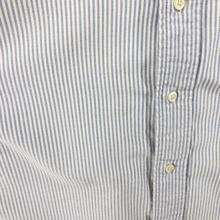 Ralph Lauren Classic Fit Short Sleeve Button Down Striped Shirt Men's XL cotton Blue type light blue Vintage Second Hand