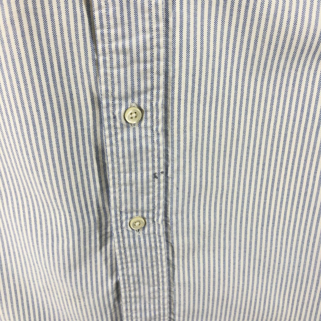 Ralph Lauren Classic Fit Short Sleeve Button Down Striped Shirt Men's XL cotton Blue type light blue Vintage Second Hand