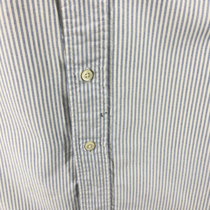 Ralph Lauren Classic Fit Short Sleeve Button Down Striped Shirt Men's XL cotton Blue type light blue Vintage Second Hand