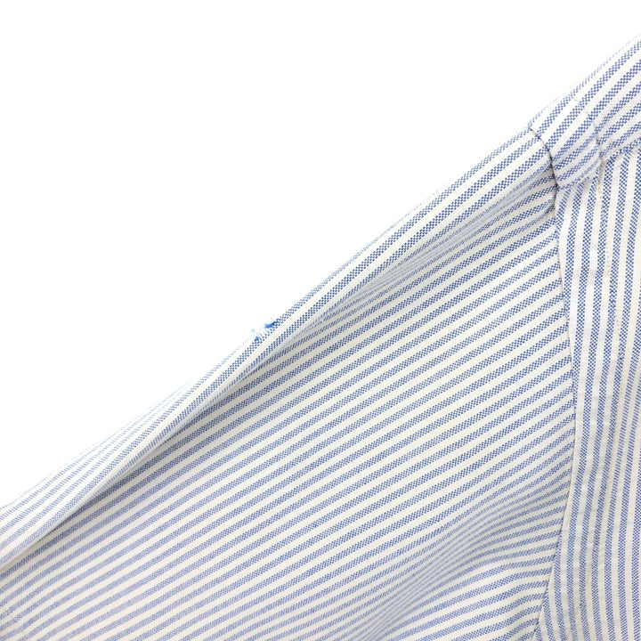 Ralph Lauren Classic Fit Short Sleeve Button Down Striped Shirt Men's XL cotton Blue type light blue Vintage Second Hand