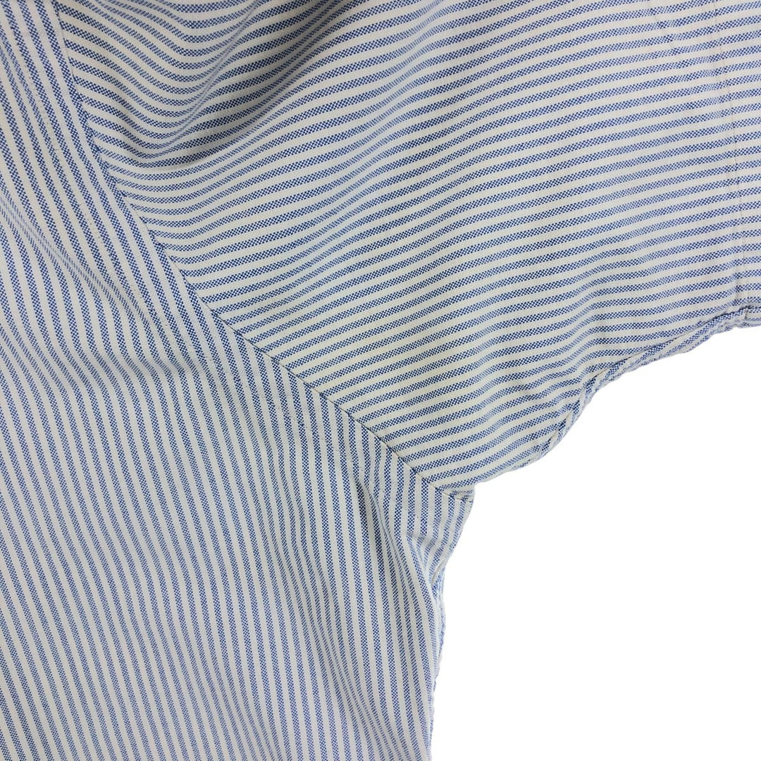 Ralph Lauren Classic Fit Short Sleeve Button Down Striped Shirt Men's XL cotton Blue type light blue Vintage Second Hand