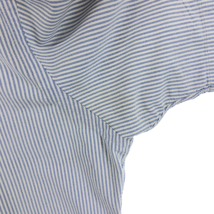 Ralph Lauren Classic Fit Short Sleeve Button Down Striped Shirt Men's XL cotton Blue type light blue Vintage Second Hand