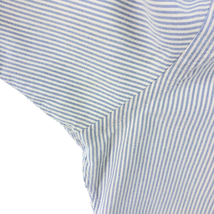 Ralph Lauren Classic Fit Short Sleeve Button Down Striped Shirt Men's XL cotton Blue type light blue Vintage Second Hand