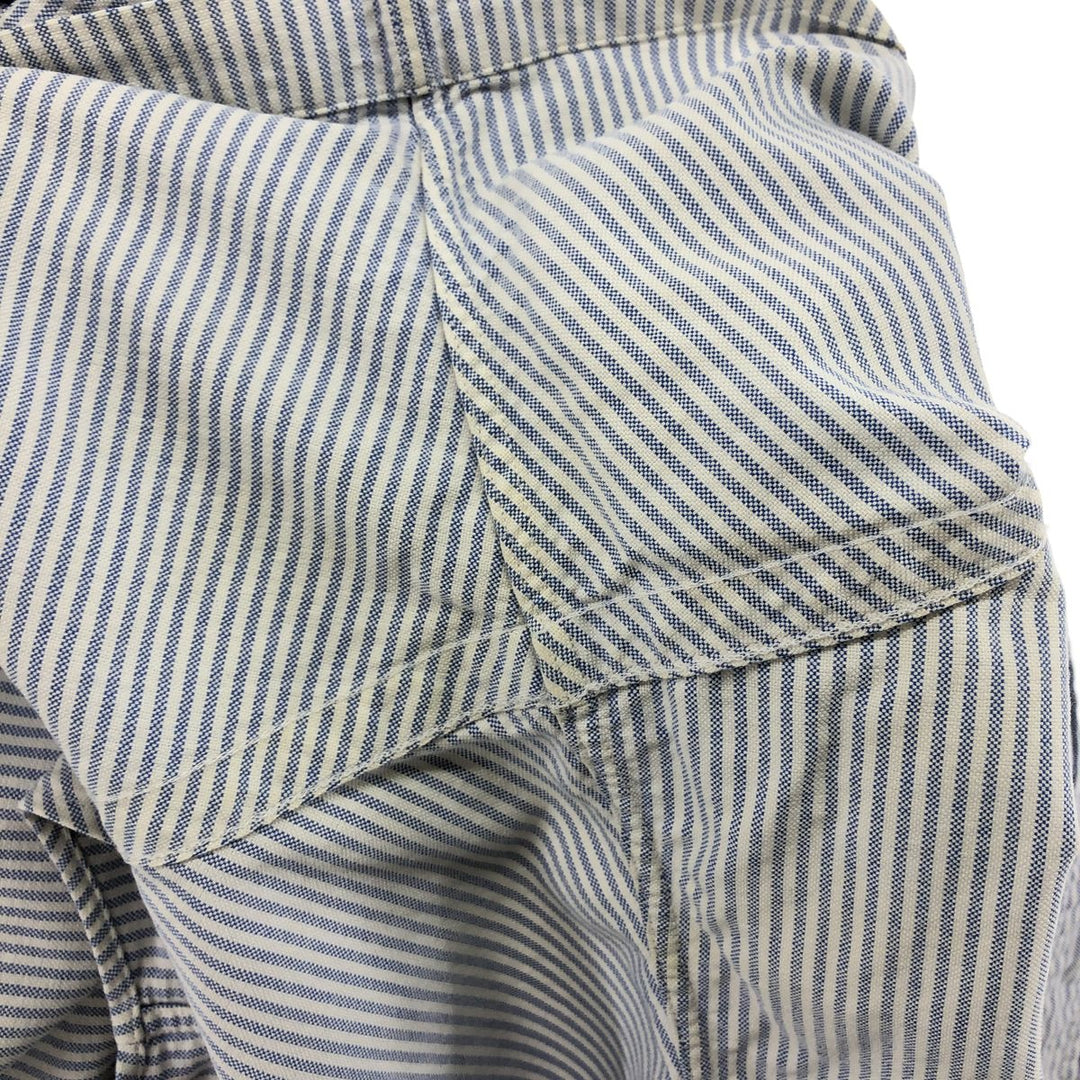 Ralph Lauren Classic Fit Short Sleeve Button Down Striped Shirt Men's XL cotton Blue type light blue Vintage Second Hand