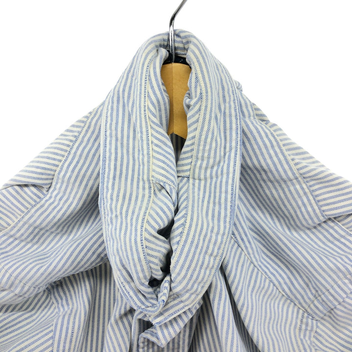 Ralph Lauren Classic Fit Short Sleeve Button Down Striped Shirt Men's XL cotton Blue type light blue Vintage Second Hand