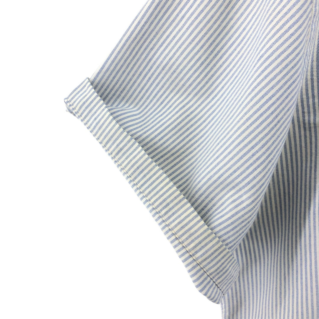 Ralph Lauren Classic Fit Short Sleeve Button Down Striped Shirt Men's XL cotton Blue type light blue Vintage Second Hand