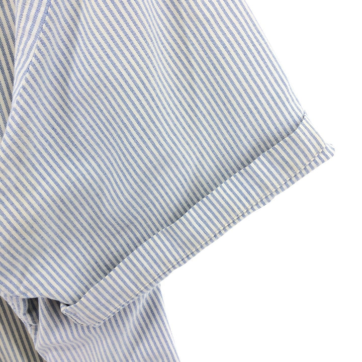 Ralph Lauren Classic Fit Short Sleeve Button Down Striped Shirt Men's XL cotton Blue type light blue Vintage Second Hand