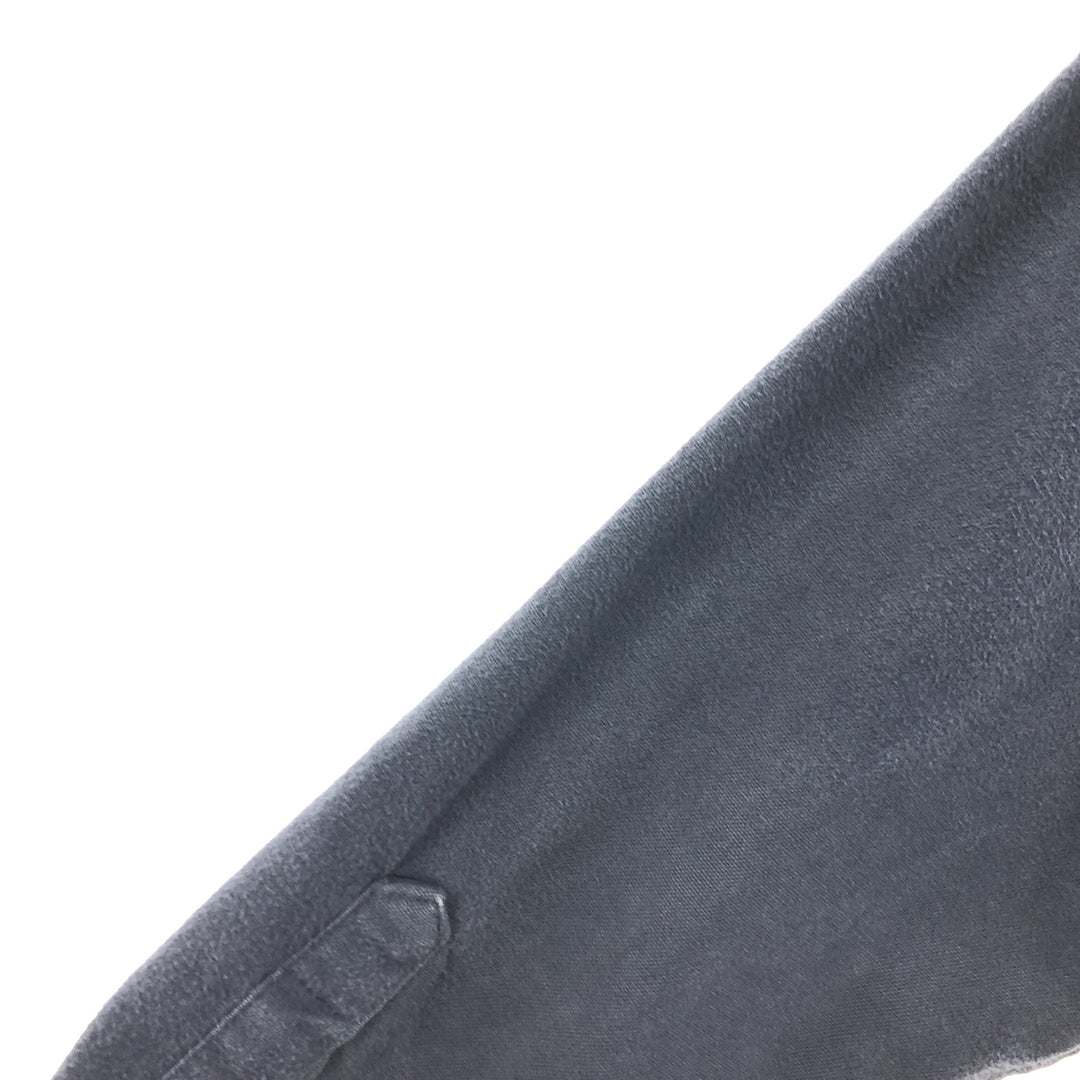 80s~ Eddie Bauer Black Tag Long Sleeve Chamois Cloth Shirt Made in USA Men's L Size Vintage cotton navy blue type Vintage Second Hand