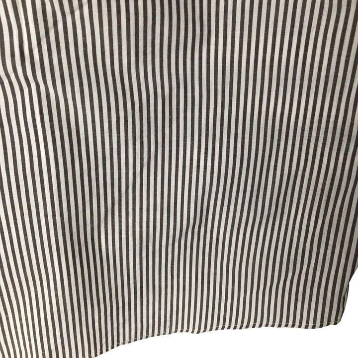 Ralph Lauren long sleeve button down striped shirt, men's XL size cotton brown type Vintage Second Hand