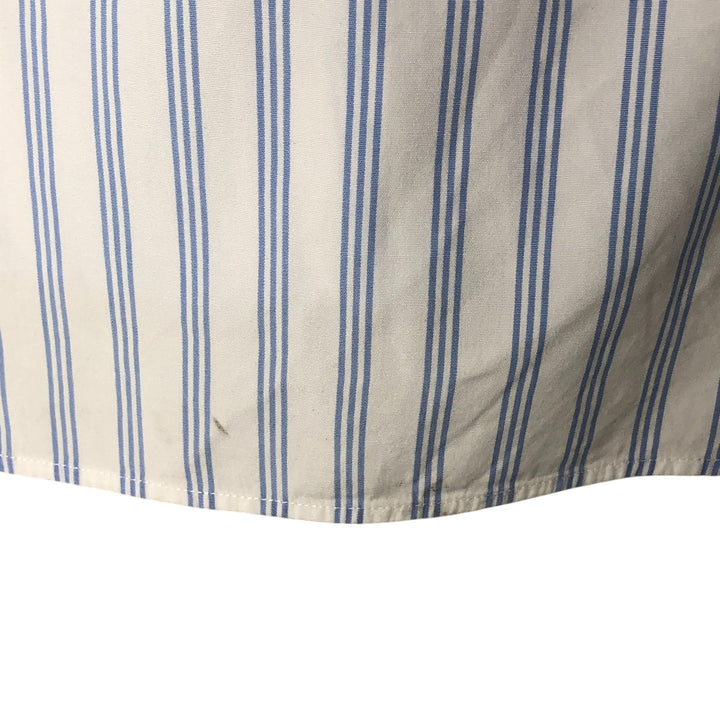 Ralph Lauren long sleeve button down striped shirt, men's size L cotton white type Vintage Second Hand