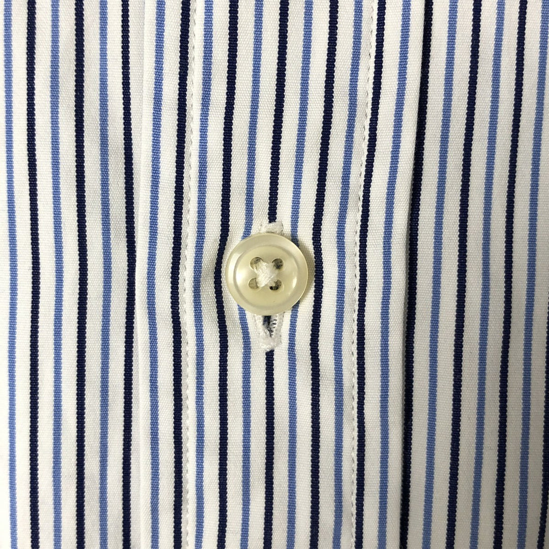 Ralph Lauren POLO by Ralph Lauren Long Sleeve Button-Down Striped Shirt Men's Size L cotton white type Vintage Second Hand
