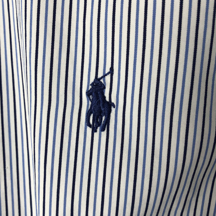 Ralph Lauren POLO by Ralph Lauren Long Sleeve Button-Down Striped Shirt Men's Size L cotton white type Vintage Second Hand