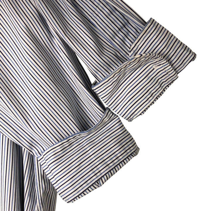 Ralph Lauren POLO by Ralph Lauren Long Sleeve Button-Down Striped Shirt Men's Size L cotton white type Vintage Second Hand