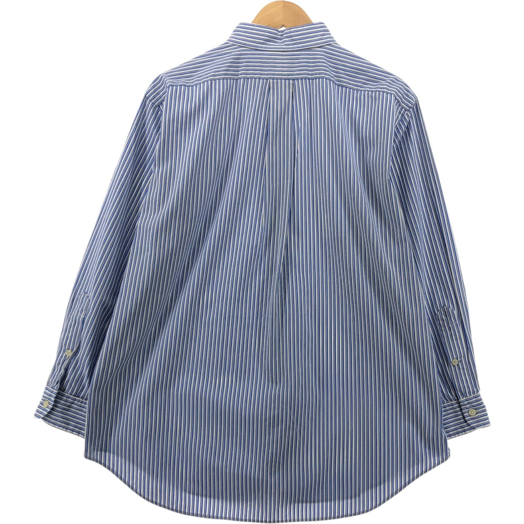 Ralph Lauren CLASSIC FIT Classic Fit Stripe Pattern Long Sleeve Button-Down Striped Shirt Men's L cotton blue type Vintage Second Hand