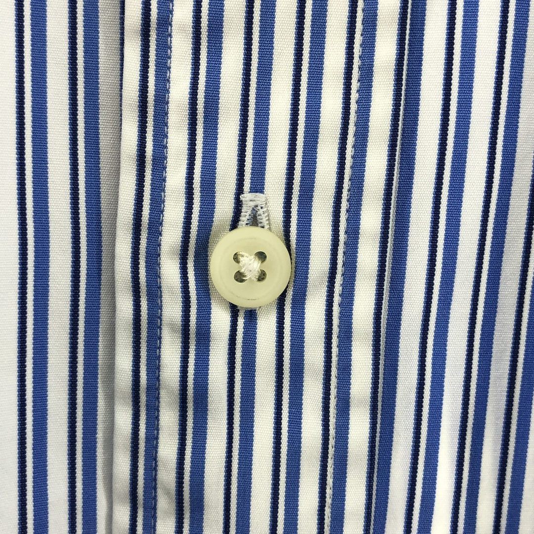 Ralph Lauren CLASSIC FIT Classic Fit Stripe Pattern Long Sleeve Button-Down Striped Shirt Men's L cotton blue type Vintage Second Hand