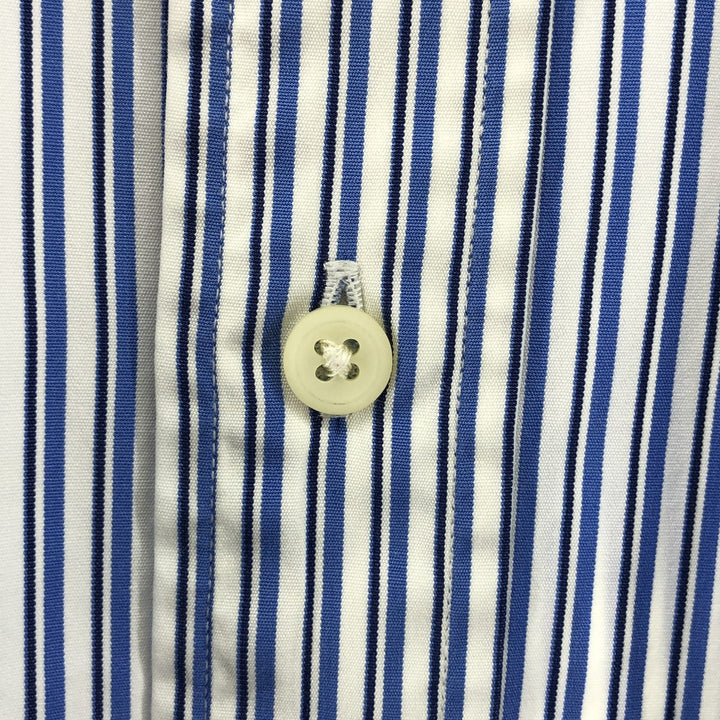 Ralph Lauren CLASSIC FIT Classic Fit Stripe Pattern Long Sleeve Button-Down Striped Shirt Men's L cotton blue type Vintage Second Hand