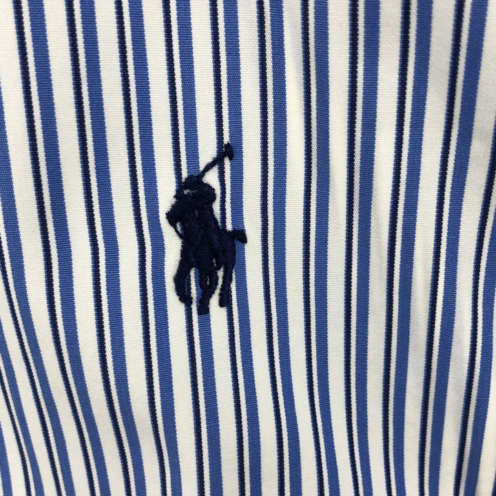 Ralph Lauren CLASSIC FIT Classic Fit Stripe Pattern Long Sleeve Button-Down Striped Shirt Men's L cotton blue type Vintage Second Hand