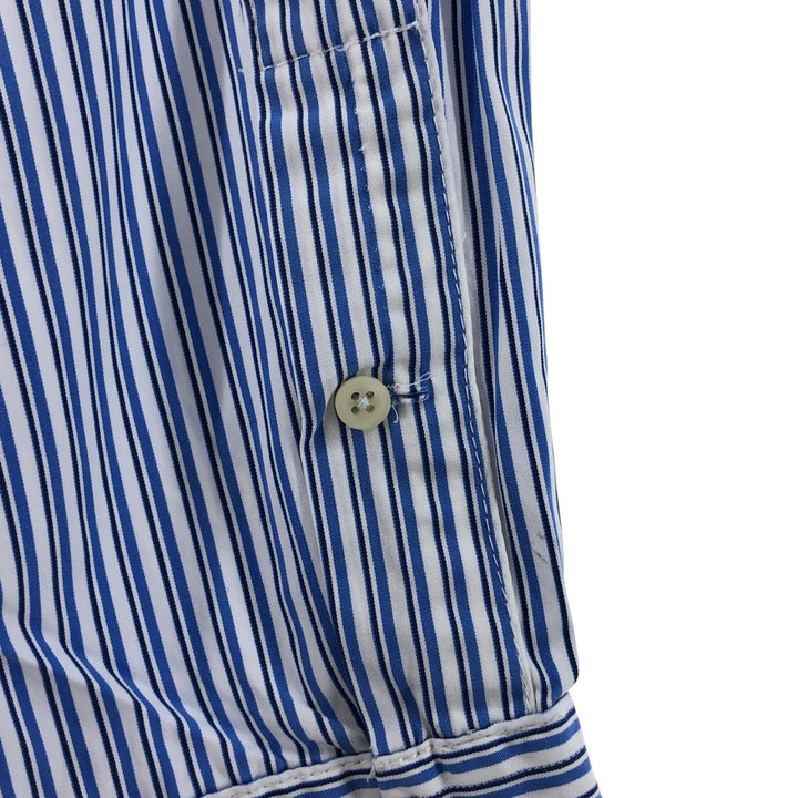 Ralph Lauren CLASSIC FIT Classic Fit Stripe Pattern Long Sleeve Button-Down Striped Shirt Men's L cotton blue type Vintage Second Hand