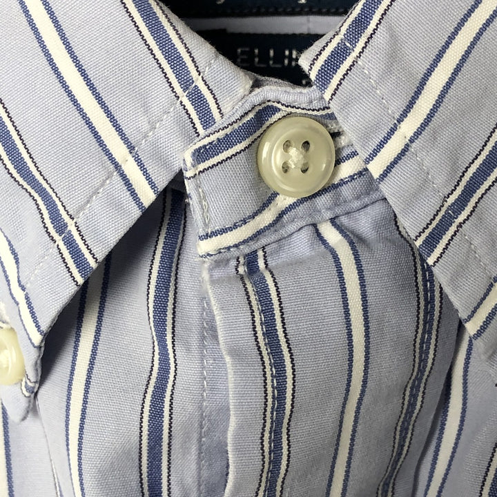Ralph Lauren POLO by Ralph Lauren ELLINGTON short sleeve button down striped shirt men's XL size cotton blue type Vintage Second Hand