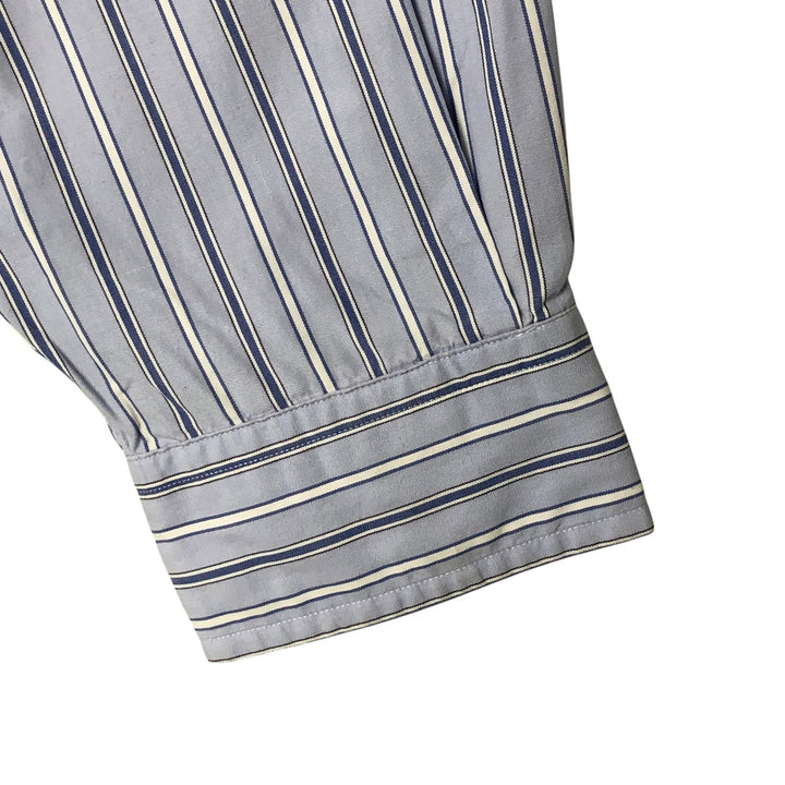 Ralph Lauren POLO by Ralph Lauren ELLINGTON short sleeve button down striped shirt men's XL size cotton blue type Vintage Second Hand