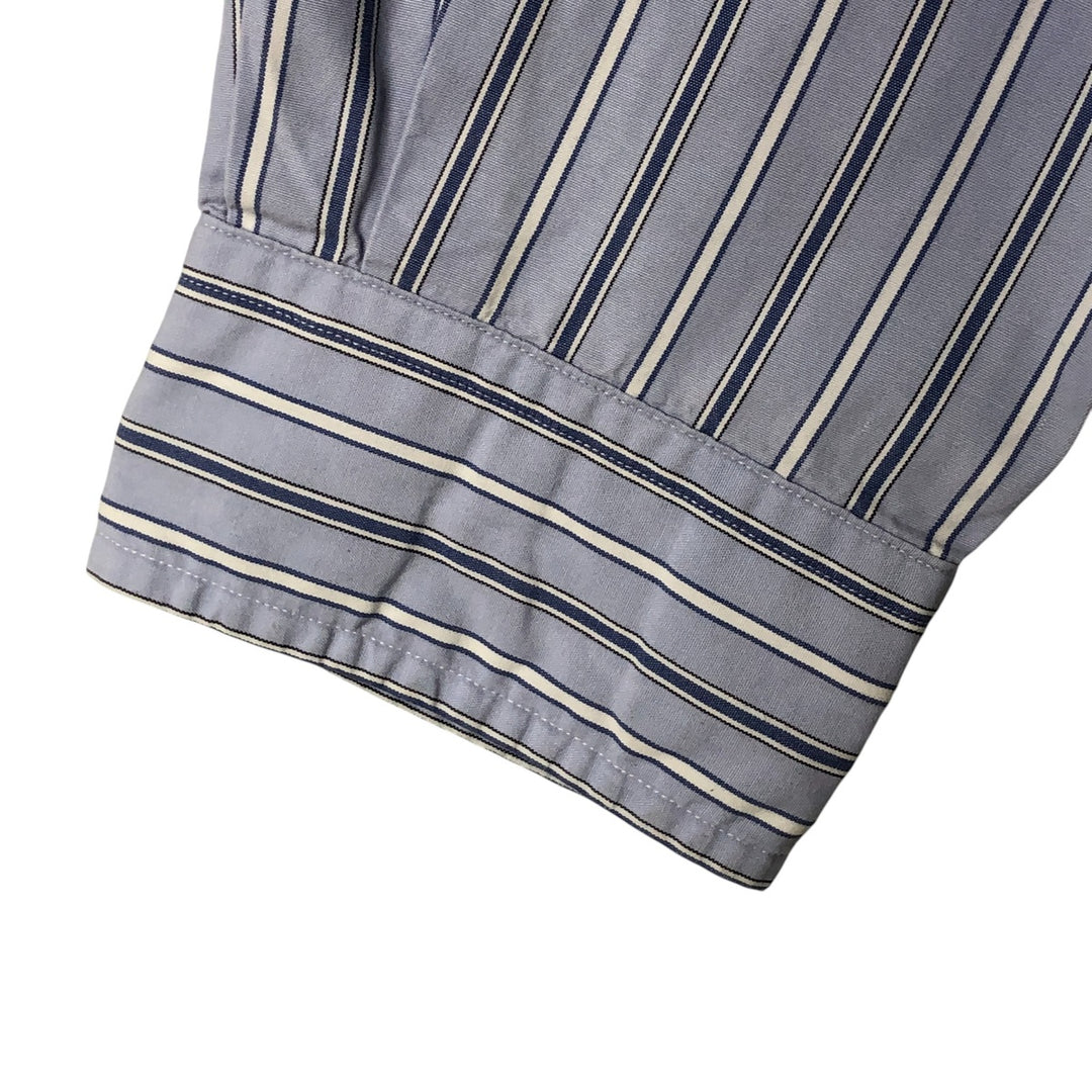 Ralph Lauren POLO by Ralph Lauren ELLINGTON short sleeve button down striped shirt men's XL size cotton blue type Vintage Second Hand