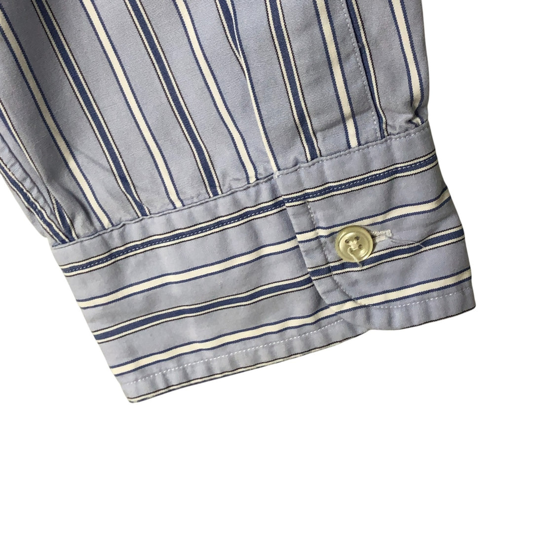 Ralph Lauren POLO by Ralph Lauren ELLINGTON short sleeve button down striped shirt men's XL size cotton blue type Vintage Second Hand