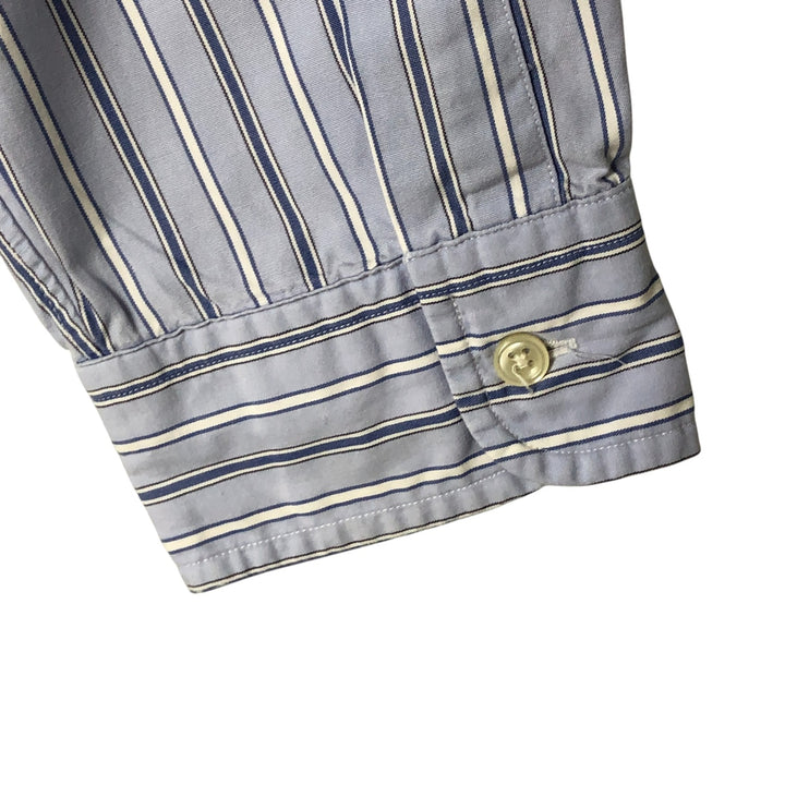 Ralph Lauren POLO by Ralph Lauren ELLINGTON short sleeve button down striped shirt men's XL size cotton blue type Vintage Second Hand
