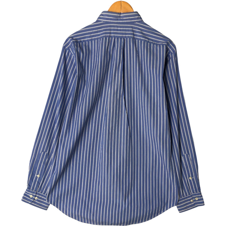 Ralph Lauren Classic Fit Multi Stripe Long Sleeve Button Down Striped Shirt Men's M cotton Blue type light blue Vintage Second Hand