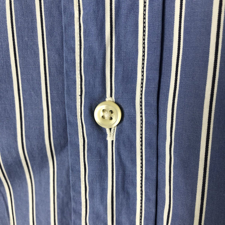 Ralph Lauren Classic Fit Multi Stripe Long Sleeve Button Down Striped Shirt Men's M cotton Blue type light blue Vintage Second Hand