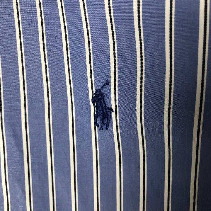 Ralph Lauren Classic Fit Multi Stripe Long Sleeve Button Down Striped Shirt Men's M cotton Blue type light blue Vintage Second Hand