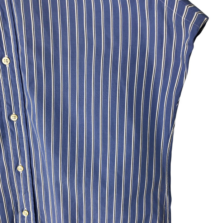 Ralph Lauren Classic Fit Multi Stripe Long Sleeve Button Down Striped Shirt Men's M cotton Blue type light blue Vintage Second Hand