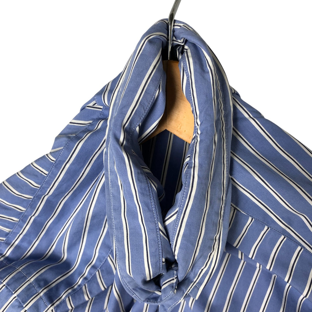 Ralph Lauren Classic Fit Multi Stripe Long Sleeve Button Down Striped Shirt Men's M cotton Blue type light blue Vintage Second Hand