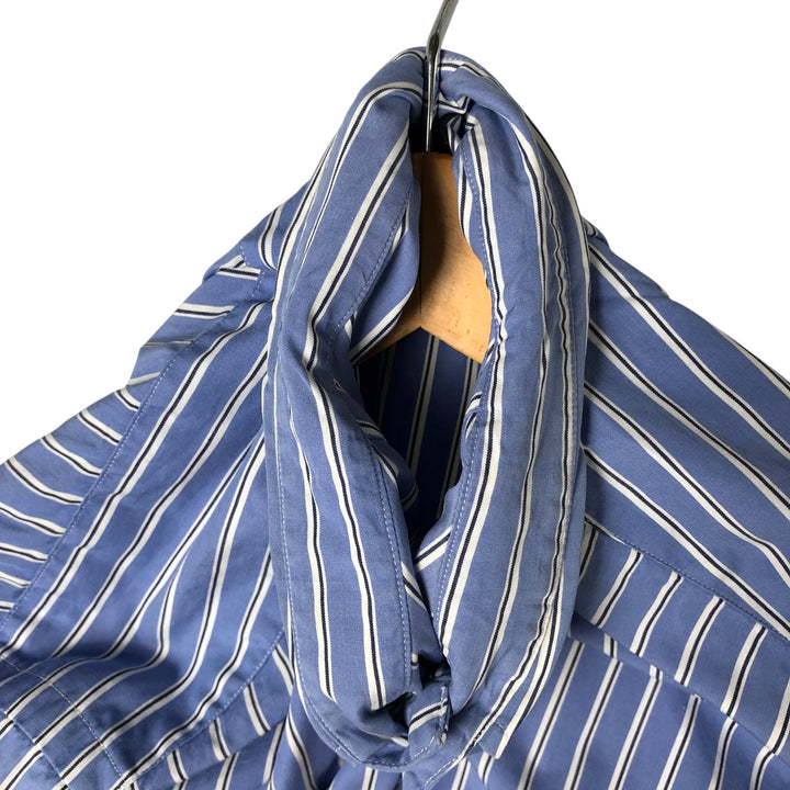 Ralph Lauren Classic Fit Multi Stripe Long Sleeve Button Down Striped Shirt Men's M cotton Blue type light blue Vintage Second Hand