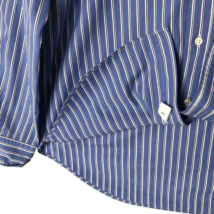 Ralph Lauren Classic Fit Multi Stripe Long Sleeve Button Down Striped Shirt Men's M cotton Blue type light blue Vintage Second Hand