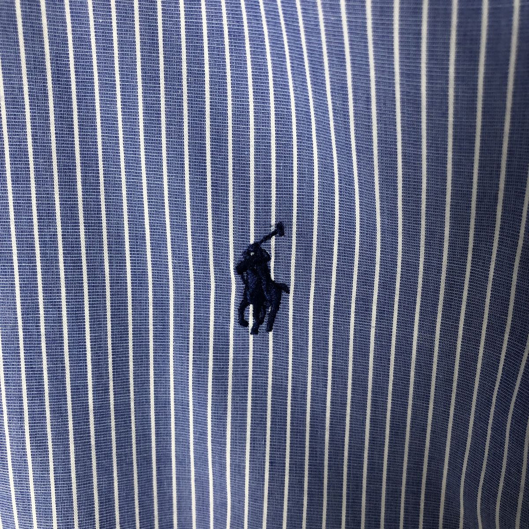 Ralph Lauren YARMOUTH Long Sleeve Button-Down Striped Shirt, Men's Size L cotton Blue type light blue Vintage Second Hand