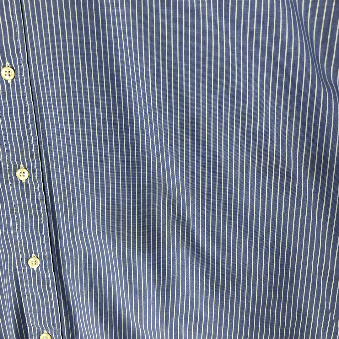 Ralph Lauren YARMOUTH Long Sleeve Button-Down Striped Shirt, Men's Size L cotton Blue type light blue Vintage Second Hand