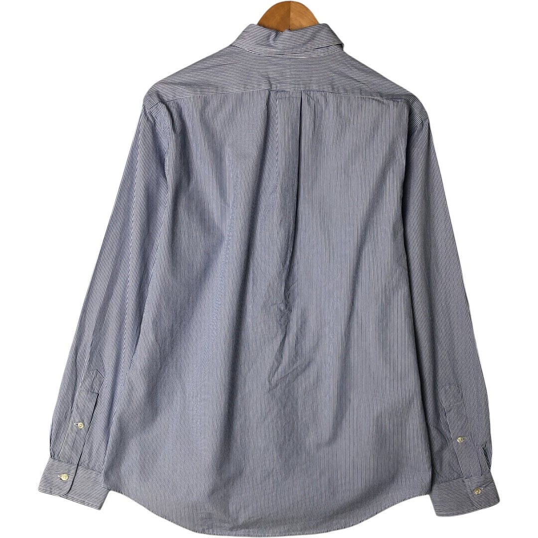 Ralph Lauren CUSTOM FIT long sleeve button down striped shirt men's size L cotton white type Vintage Second Hand
