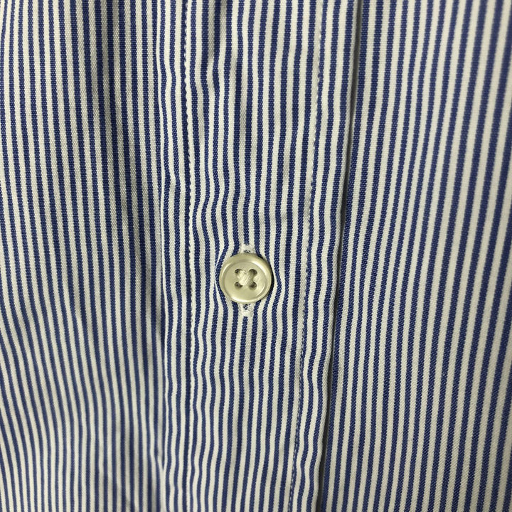 Ralph Lauren CUSTOM FIT long sleeve button down striped shirt men's size L cotton white type Vintage Second Hand