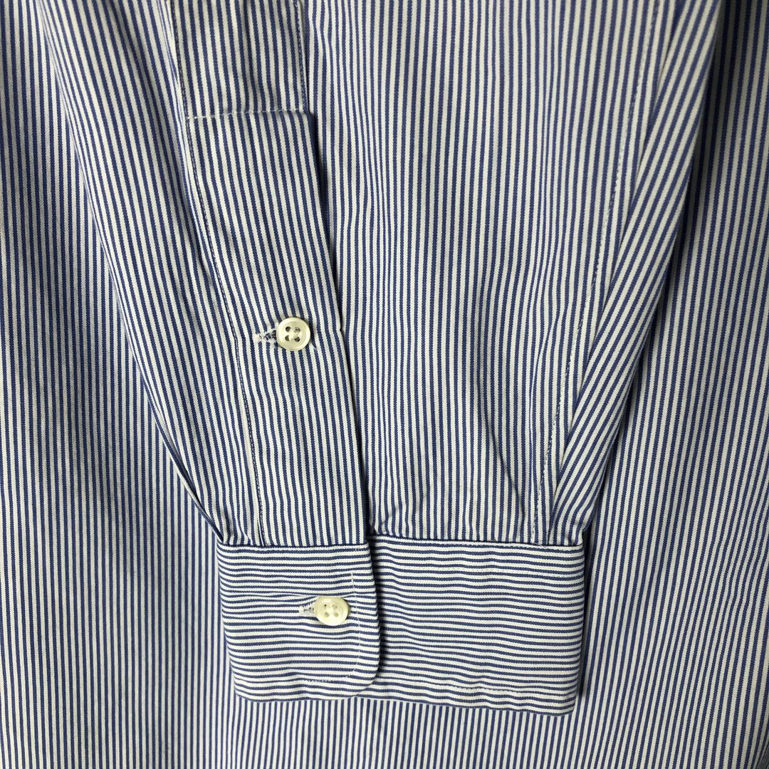 Ralph Lauren CUSTOM FIT long sleeve button down striped shirt men's size L cotton white type Vintage Second Hand