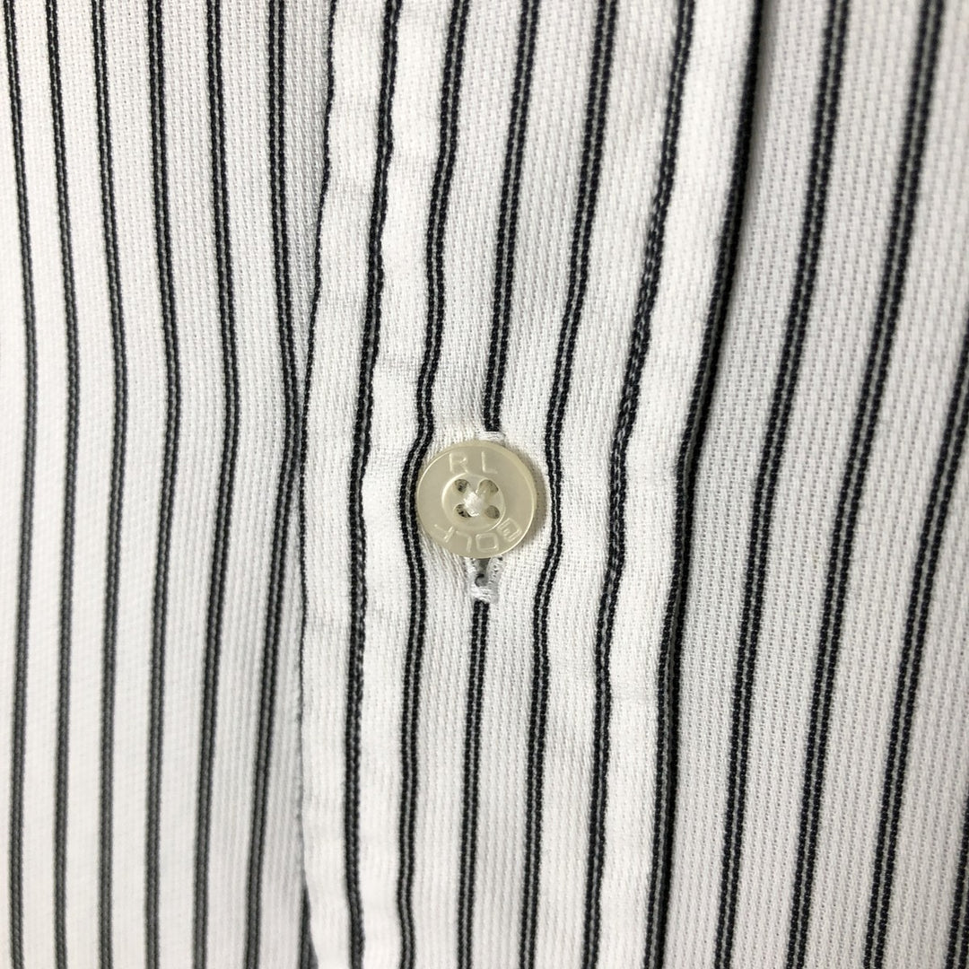 Ralph Lauren RALPH LAUREN GOLF BLAKE long sleeve button down striped shirt men's size L cotton white type Vintage Second Hand