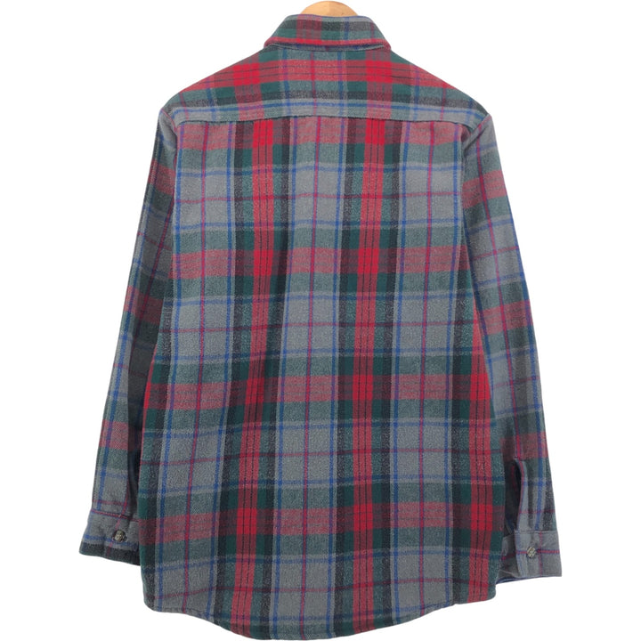 90'S Five Brother Long Sleeve Flannel Check Shirt Men's M Size Vintage unknown gray type Vintage Second Hand