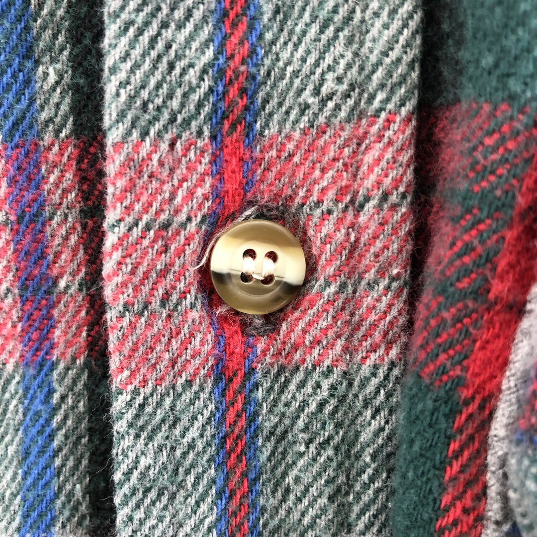 90'S Five Brother Long Sleeve Flannel Check Shirt Men's M Size Vintage unknown gray type Vintage Second Hand