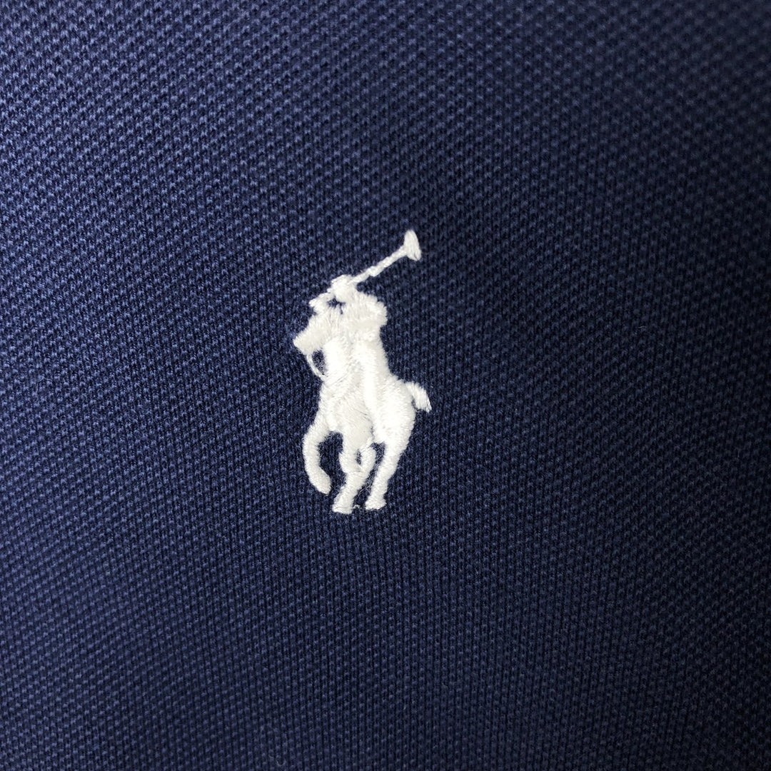 Ralph Lauren POLO RALPH LAUREN CUSTOM FIT short sleeve polo shirt men's XL equivalent cotton navy blue type Vintage Second Hand