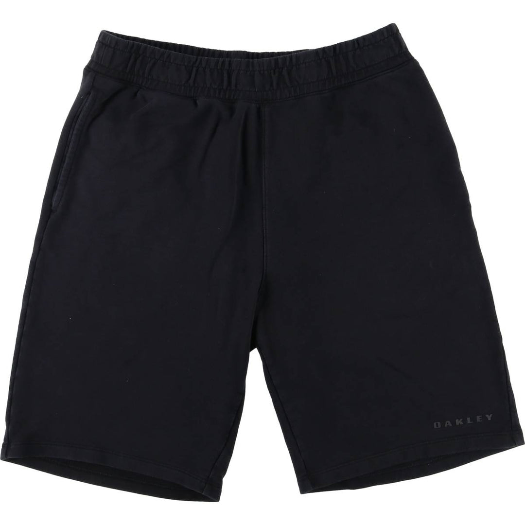 Oakley Regular Fit Sweat Shorts, Men's Size Medium cotton black type Vintage Second Hand