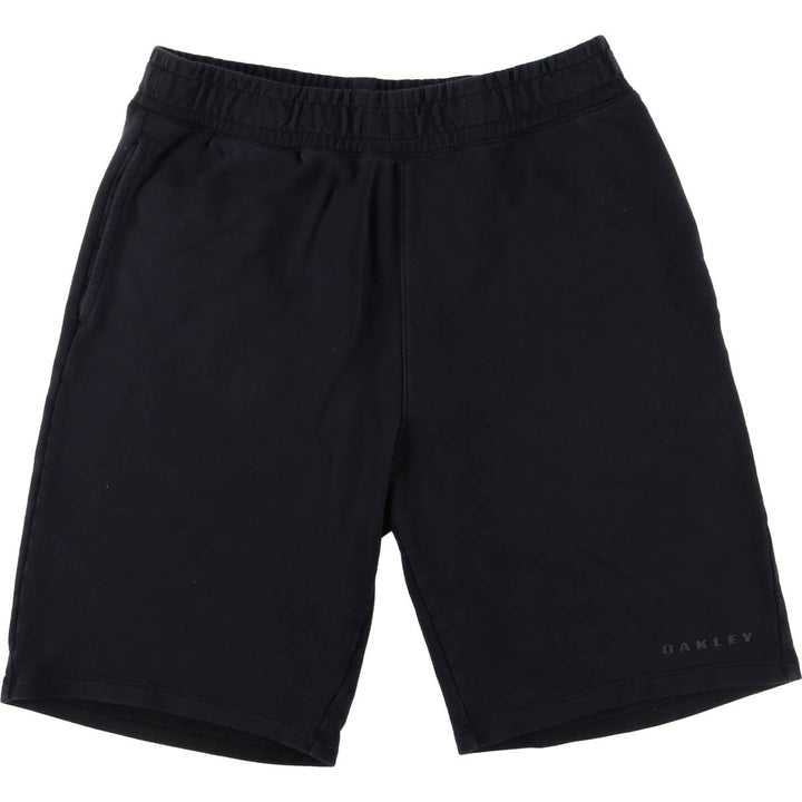 Oakley Regular Fit Sweat Shorts, Men's Size Medium cotton black type Vintage Second Hand