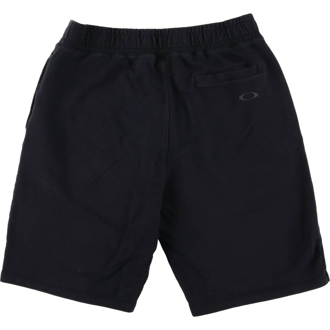 Oakley Regular Fit Sweat Shorts, Men's Size Medium cotton black type Vintage Second Hand