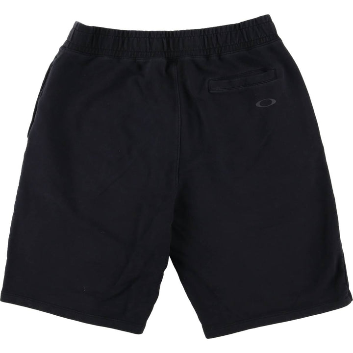 Oakley Regular Fit Sweat Shorts, Men's Size Medium cotton black type Vintage Second Hand