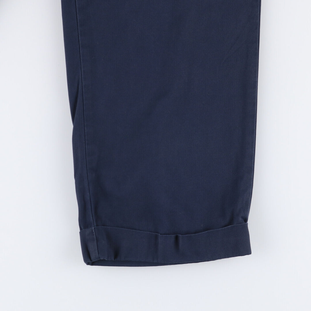 Ralph Lauren POLO by Ralph Lauren HAMMOND PANT, two-pleat chino pants, men's, w34 equivalent cotton navy blue type Vintage Second Hand