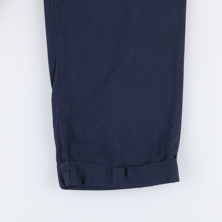 Ralph Lauren POLO by Ralph Lauren HAMMOND PANT, two-pleat chino pants, men's, w34 equivalent cotton navy blue type Vintage Second Hand