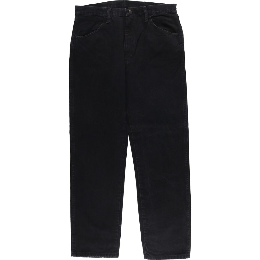 Rustler Black Denim Straight Denim Pants for Men, W34 equivalent cotton black type Vintage Second Hand